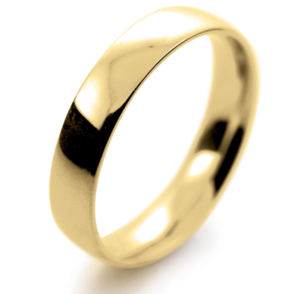 Court Light 4mm (TCSL4YY) Yellow Gold Wedding Ring UK (TCSL4y)